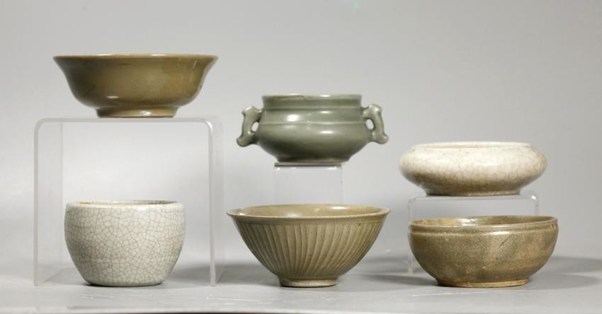 6 Chinese Porcelain Bowl 2 Crackle Glaze 4 Celadon