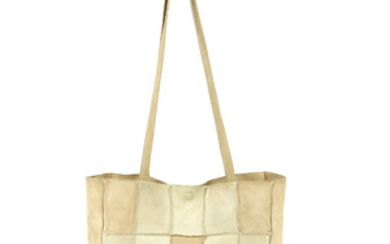 CHANEL - a vintage suede patchwork handbag. View more details