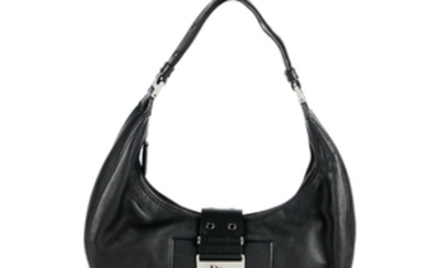 CHRISTIAN DIOR - a small black hobo handbag.