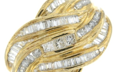 9ct gold vari-cut diamond dress ring