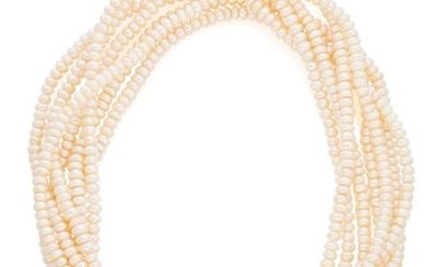 A Bellarri pearl and gem-set necklace