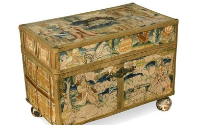 A Charles II stumpwork casket