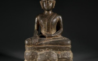 A Chinese Bronze Seated Deity