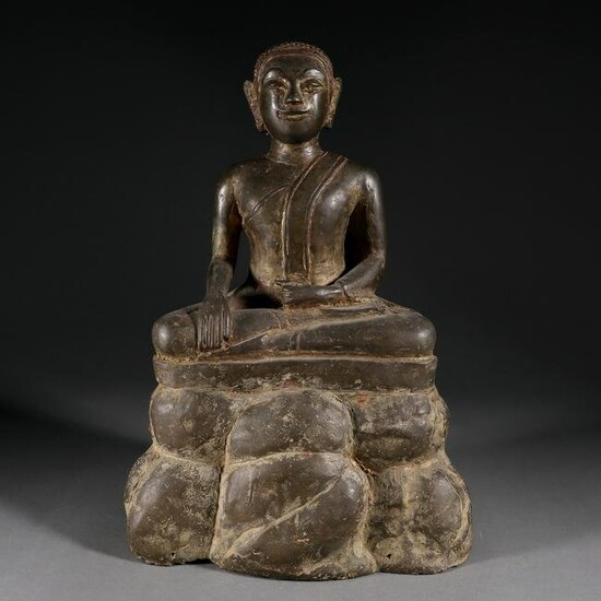 A Chinese Bronze Seated Deity