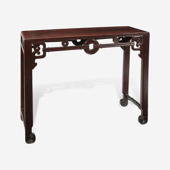 A Chinese hardwood side table 硬木条