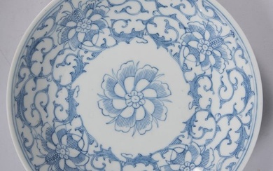 A Finely Decorated Blue and White Chinese Shallow Bowl