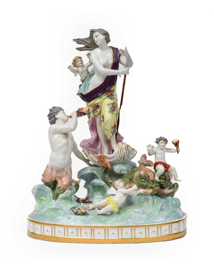 A Frankenthal Style Porcelain Figure Group,...