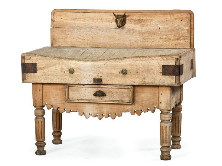 A French Provincial Butcher Block Table