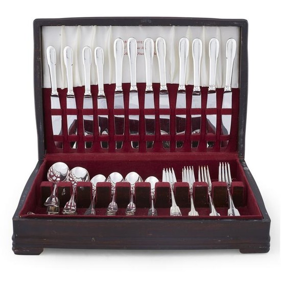 A French silver-plated part flatware service for eight