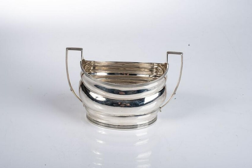A GEORGE III SILVER CREAM JUG, PETER, ANN AND WILLIAM