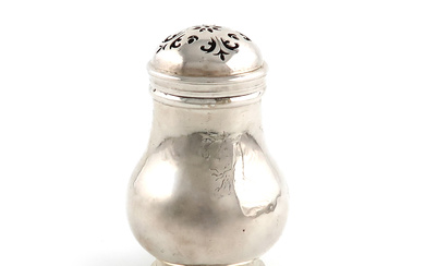 A George I silver bun pepper pot