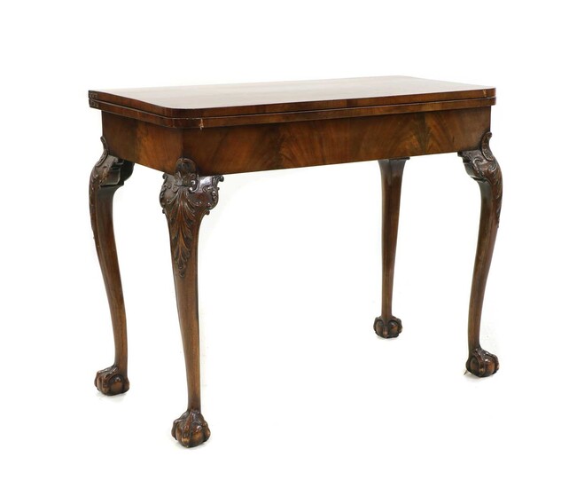 A George II-style mahogany card table