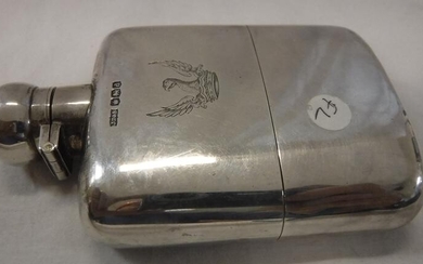 A George V silver hip flask (by James Dixon...