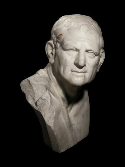 A Grand Tour Marble Portrait Bust of Lysimachus