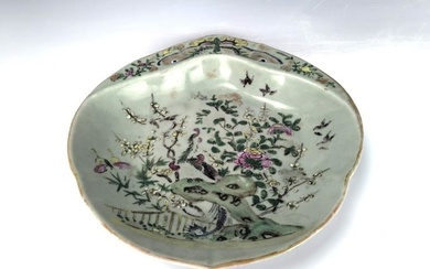 A Large Chinese Famille Rose Porcelain Plate