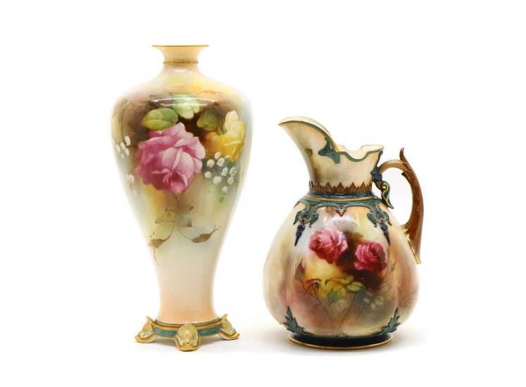 A Royal Worcester Hadley porcelain vase