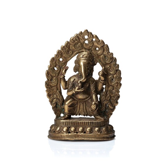 A bronze figure of Ganesha, Nepal, beginning of 20th Century.