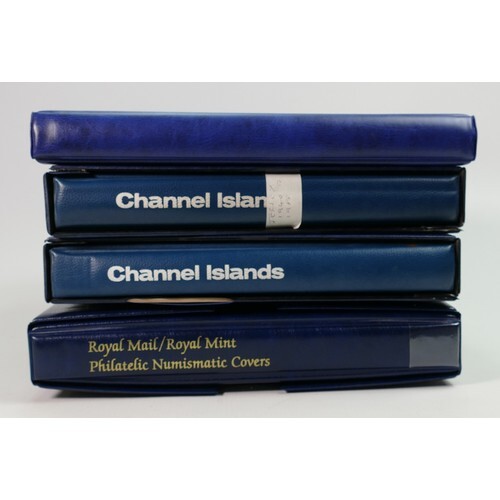 A collection of Channel Islands Stamps: Including 6 albums o...