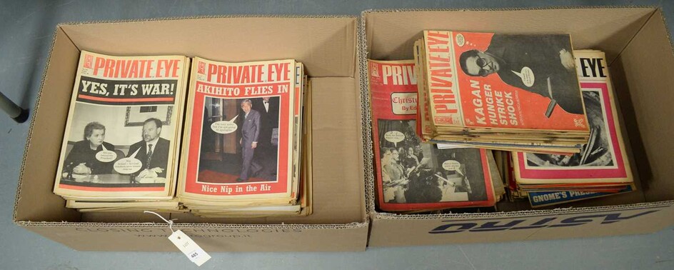 A collection of Private Eye magazine