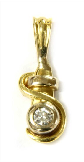 A gold diamond pendant