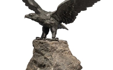 A large bronze eagle