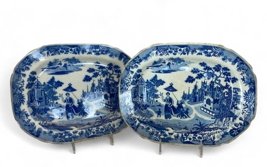A pair of early 19th century Minton Queen of Sheba pattern b...