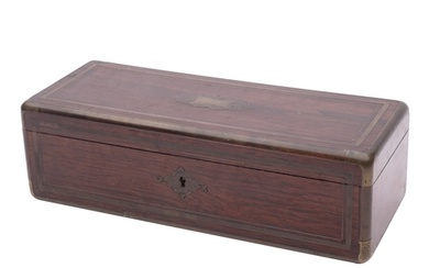 A rosewood glove box, probably Continental, late 19th centur...