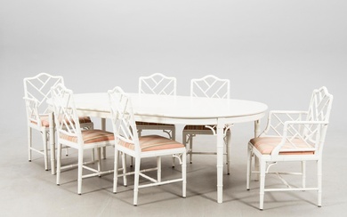 A seven-piece dining suite by Miranda of Sweden, second half of the 20th century