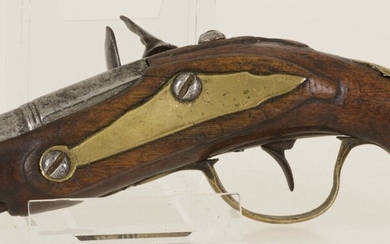 A small model flintlock travel-/ ladies pistol, 18th century.