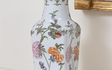 A sundry floral vase, chipt to rim, Height 37 cm...