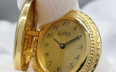 ALFEX GOLD-PLATED WATCH with necklace.