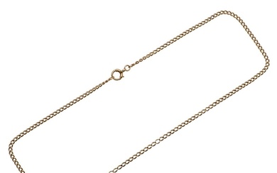 AN 18CT GOLD CURB LINK NECKLACE. 45.5cm long, 12.1 grams. ...