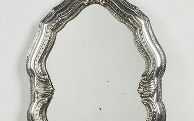 ARGENTIERE DEL XX SECOLO Mirror with decorated silver