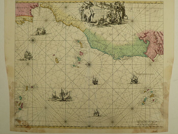 Africa, Canary islands, Morocco; Louis Renard - Barbariae Guineae maritimi (...) - 1701-1720
