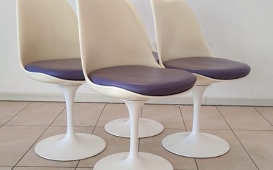 Alivar Mvsevm - Eero Saarinen - Chair (4) - Tulip Chair - Aluminium, Leather