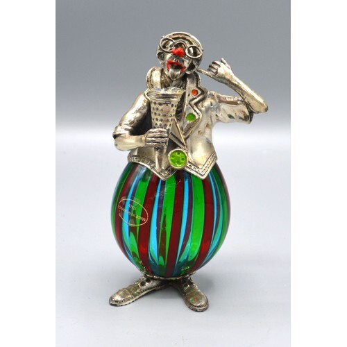 Amcini 925 Silver Mounted and Murano Glass Figure in the for...