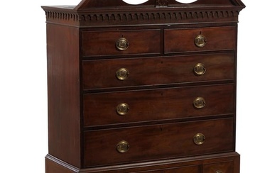 American Queen Anne Mahogany Highboy, 19th c., H.- 79 in., W.- 46 in., D.- 22 in.