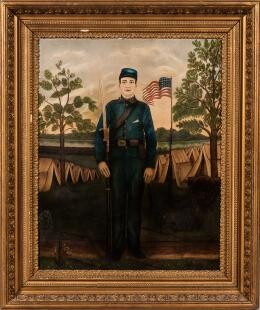 American School, 19th Century Portrait of a New York Civil War Soldier