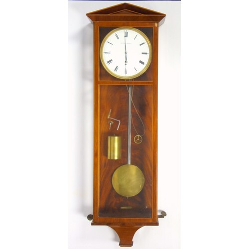 An Austrian regulator wall clock, the enamel dial inscribed ...