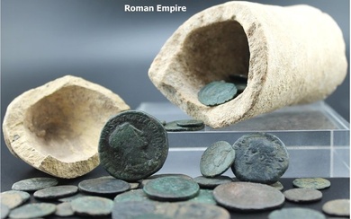 Ancient Roman Bronze Set of 44 coins