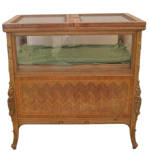 Antique French Display Table Vitrine