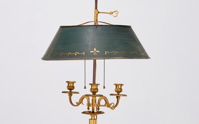 Antique Louis XVI style bronze bouillotte lamp