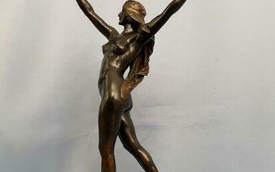 Antique bronze sculpture of "Sword dancer" by Adolf