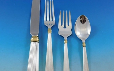Ashmont Gold by Reed & Barton Sterling Silver Flatware Set Service 36 pcs Dinner