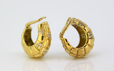 Asprey & Co - 18 kt. Yellow gold - Earrings Diamond