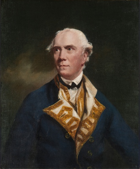 Attributed to Sir Joshua Reynolds, P.R.A. Portrait of Admiral Honorable Samuel Barrington