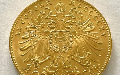 Austria. 20 Corona 1915 Franz Joseph I (Neuprägung)