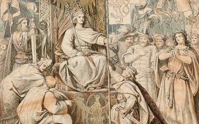 Baur (zugeschrieben), Albert Zwei Zeichnungen: Krönung von Karl I. von Ungarn am 27. August