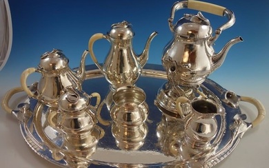 Blossom by Yvar Peterson Sterling Silver Coffee Tea Set 7pc Calla Lily