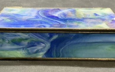 Blue Stained Glass Mirrored Box